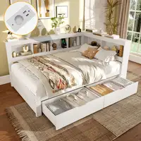 Cama CollaHausse en tablero de partículas, 140 x 200 cm, Dos cajones 140x200cm
