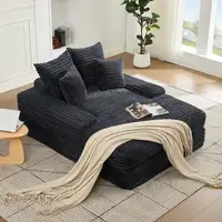 Sofá cama CollaHausse en pana, 4 cojines, ultrasuave, multifuncional, sin montaje Sofá cama CollaHausse en pana, 4 cojines, ultrasuave, multifuncional, sin montaje