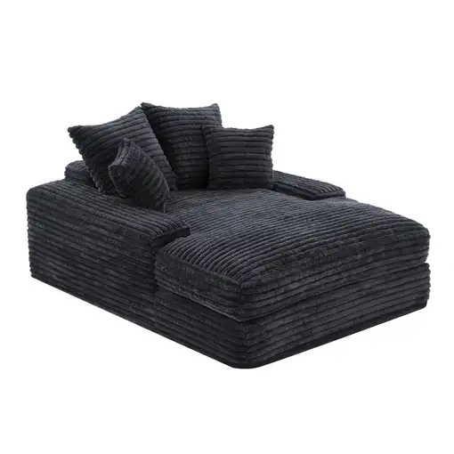 Sofá cama CollaHausse en pana, 4 cojines, ultrasuave, multifuncional, sin montaje