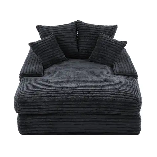 Sofá cama CollaHausse en pana, 4 cojines, ultrasuave, multifuncional, sin montaje