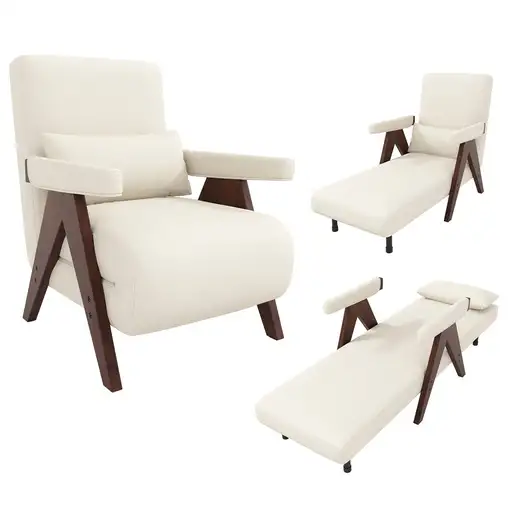 Sillón CollaHausse en tela, 3 en 1, Función cama, Convertible en cama, Plegable