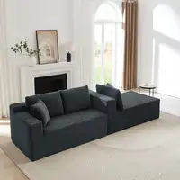 Sofá de esquina CollaHausse Modular, Forma en L, Espuma viscoelástica