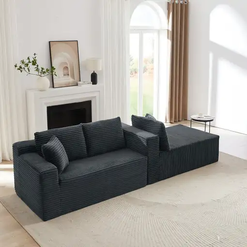 Sofá de esquina CollaHausse Modular, Forma en L, Espuma viscoelástica Sofá de esquina CollaHausse Modular, Forma en L, Espuma viscoelástica
