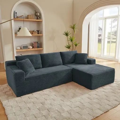 Sofá de esquina CollaHausse Modular, Forma en L, Espuma viscoelástica