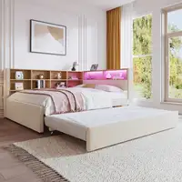 Sofá cama CollaHausse de franela, Cama nido 90x190 140x200cm