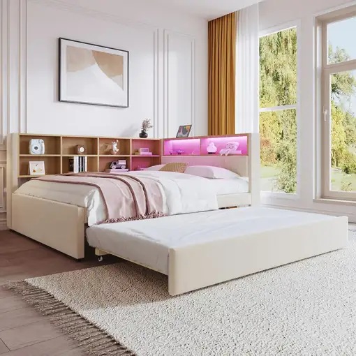 Sofá cama CollaHausse de franela, Cama nido 90x190 140x200cm Sofá cama CollaHausse de franela, Cama nido 90x190 140x200cm
