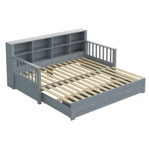 Sofá cama CollaHausse en madera de pino, Extensible 90/180x190cm