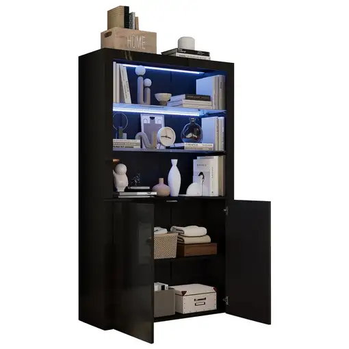 Armario CollaHausse Vitrina, Brillante, Iluminación LED 100x35x170cm