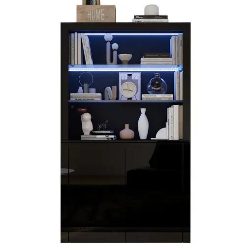 Armario CollaHausse Vitrina, Brillante, Iluminación LED 100x35x170cm