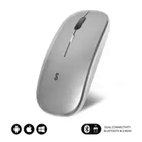 Ratón Óptico Wireless Dual Flat Recargable  Plata