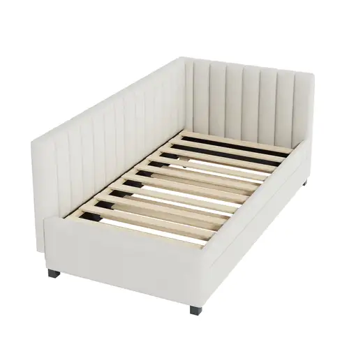 Cama CollaHausse en terciopelo, Cama 90x200, Convertible en sofá cama 90x200cm