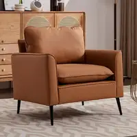 Sillón CollaHausse en cuero sintético, Resistente a los arañazos, Nórdico retro