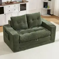 Sofá CollaHausse reposabrazos anchos, bolsillos laterales, Verde
