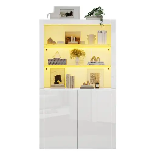 Aparador CollaHausse Laca brillante, Con LED 100x35x170cm