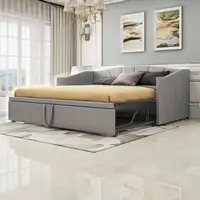 Cama CollaHausse en terciopelo, Extensible, Multifunción 90/180x200cm