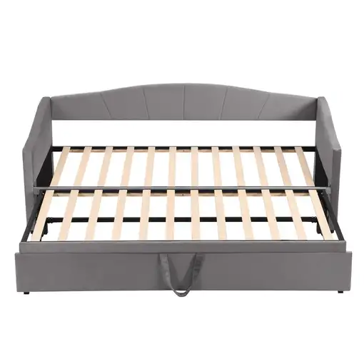 Cama CollaHausse en terciopelo, Extensible, Multifunción 90/180x200cm
