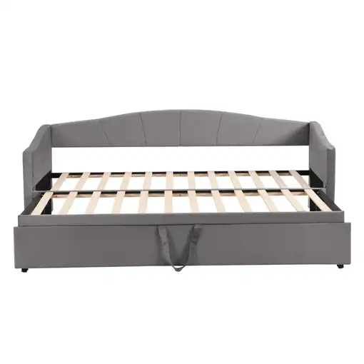 Cama CollaHausse en terciopelo, Extensible, Multifunción 90/180x200cm