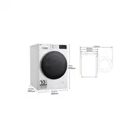 LG F4WR5510A0W lavadora Carga frontal 10 kg 1400 RPM Blanco