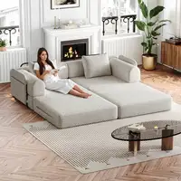 Sofá cama CollaHausse en chenilla, 2 en 1 Sofá cama CollaHausse en chenilla, 2 en 1