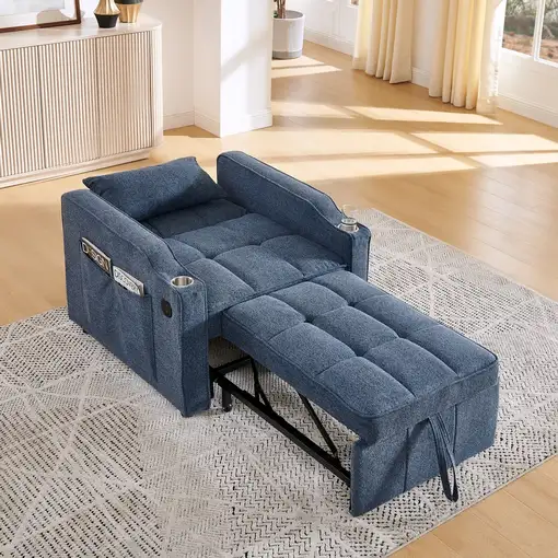 Sofá cama CollaHausse 3 en 1, Minimalista, Deslizamiento para transformación