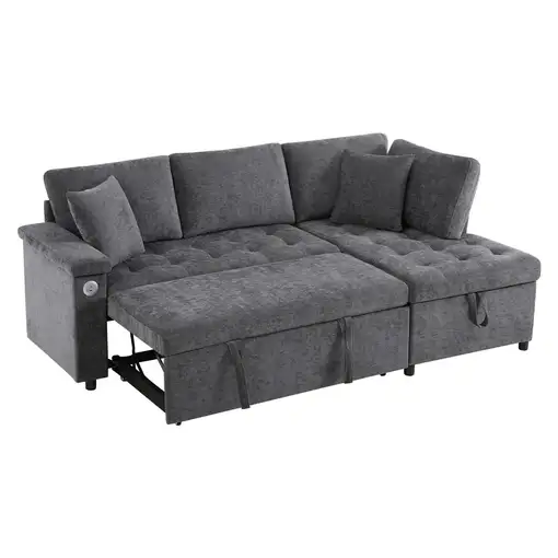 Sofá de esquina CollaHausse Cama nido, Función de cama, Almacenamiento