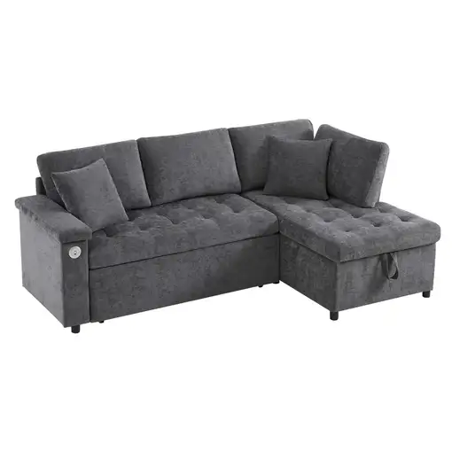 Sofá de esquina CollaHausse Cama nido, Función de cama, Almacenamiento