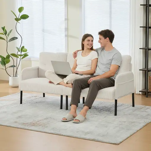 Sofá CollaHausse Asiento acolchado confortable, Respaldo alto