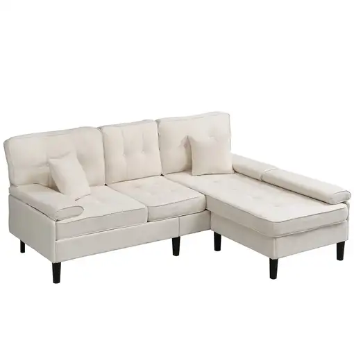 Sofá de esquina CollaHausse en chenilla, Modular, En L, Función cama 195cm