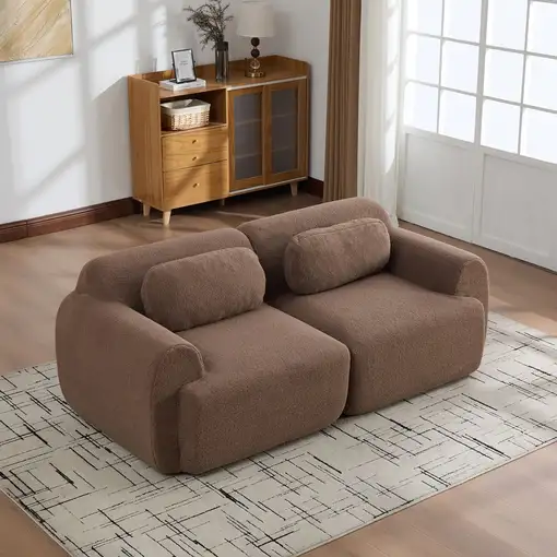Sofá modular CollaHausse en chenilla, Modular, Compresión, Relleno de espuma 30D