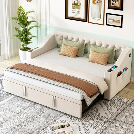 Sofá cama CollaHausse en terciopelo 90/180x190cm Sofá cama CollaHausse en terciopelo 90/180x190cm