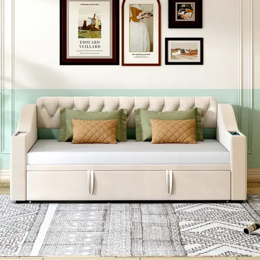 Sofá cama CollaHausse en terciopelo 90/180x190cm