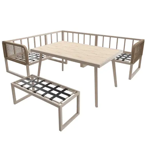 Conjunto de salón de jardín CollaHausse en ratán PE, Cojines de asiento