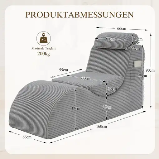 Sillón CollaHausse en espuma de compresión, Ergonómico
