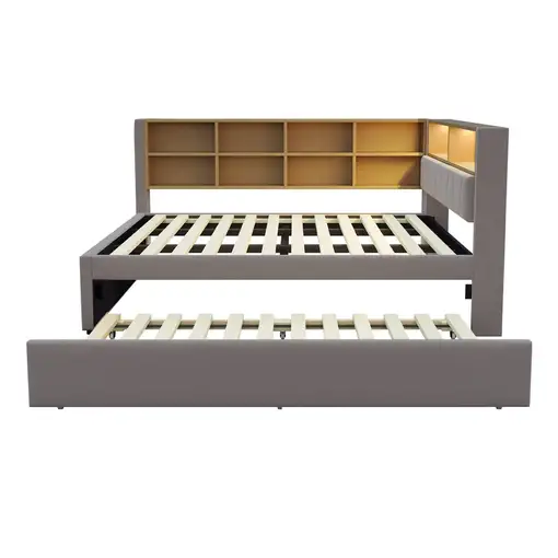 Sofá cama CollaHausse de franela, Cama nido 90x190 140x200cm