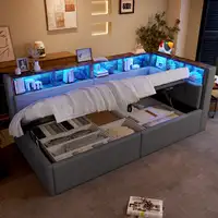 Cama CollaHausse en lino, 90 × 200 cm, USB, Tipo C 90x200cm
