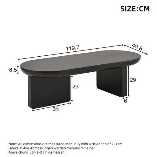 Mesa de centro CollaHausse en mdf, Moderno, Minimalista 119.7x49.8x35.5cm