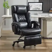 Silla de oficina CollaHausse en cuero PU, Ergonómico, Masaje, Calefactable