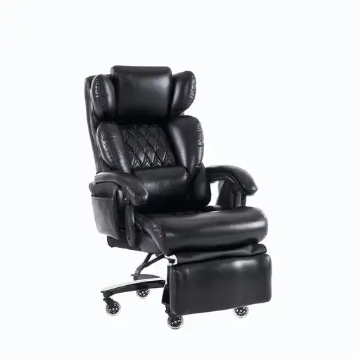 Silla de oficina CollaHausse en cuero PU, Ergonómico, Masaje, Calefactable