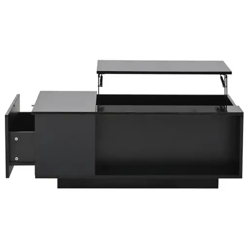Mesa de centro CollaHausse Ajustable en altura, Almacenamiento oculto 100x50x40cm