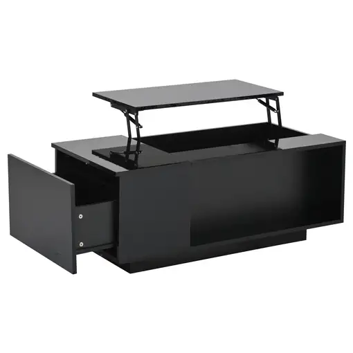Mesa de centro CollaHausse Ajustable en altura, Almacenamiento oculto 100x50x40cm