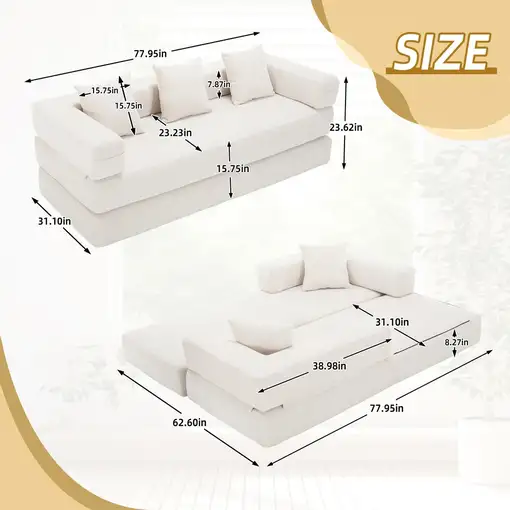 Sofá modular CollaHausse en chenilla, Modular, Super suave, Combinable libremente