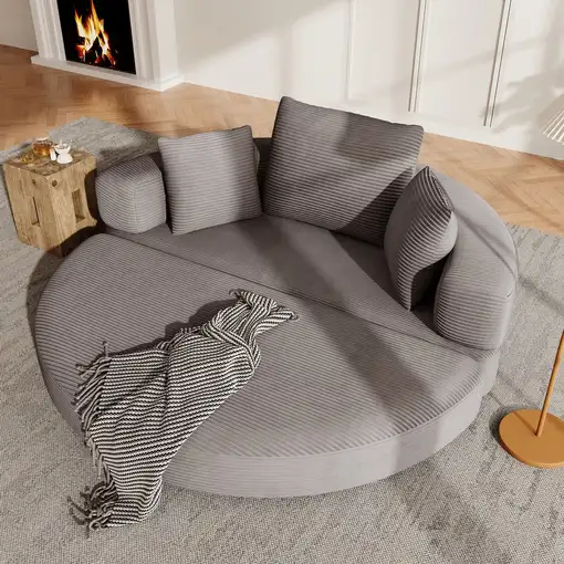Sofá cama CollaHausse de pana, Multifuncional, Independiente, Plegable 173x176cm