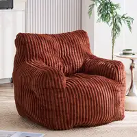 Puf CollaHausse en pana, Espuma suave, Asiento acolchado, Funda de cordón