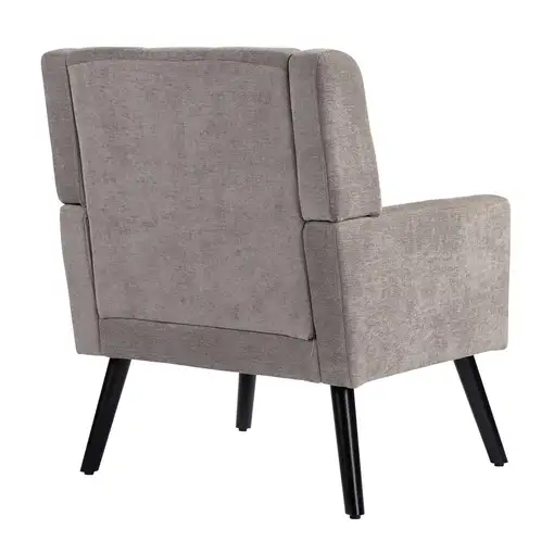 Sillón CollaHausse en ante, Capitoné, Cojín de espuma de alta densidad