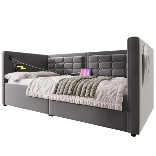 Sofá cama CollaHausse en terciopelo 90x190cm