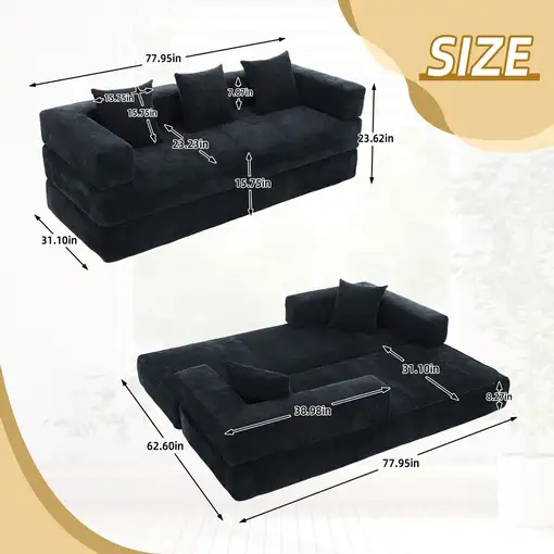 Sofá modular CollaHausse en chenilla, Modular, Super suave, Combinable libremente