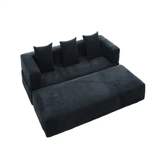 Sofá modular CollaHausse en chenilla, Modular, Super suave, Combinable libremente
