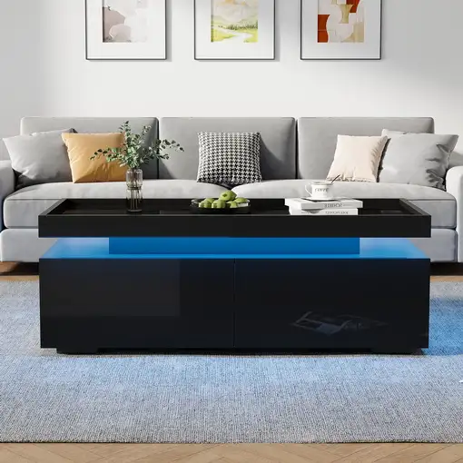 Mesa de centro CollaHausse Bombillas altamente eficientes, 2 cajones 95x45x35cm
