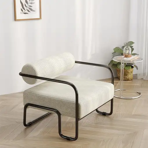 Sillón CollaHausse en terciopelo acanalado, Respaldo isé 68.5x73x70.5cm