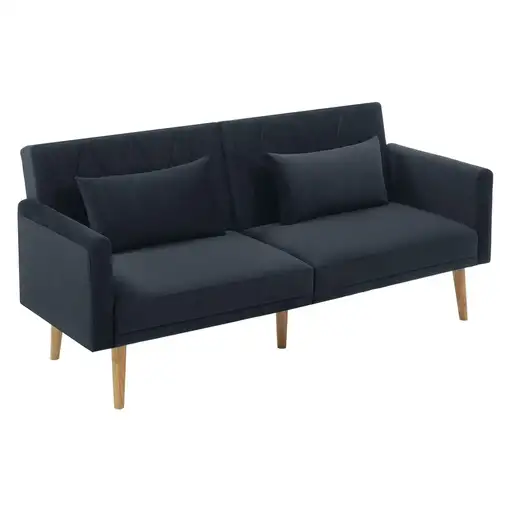 Sofá CollaHausse en terciopelo, 2 plazas, Función cama, Convertible en cama